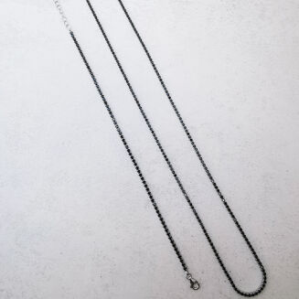 Srebrny naszyjnik z czarnymi cyrkoniami - 2