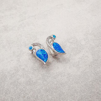 Kolczyki z opalem w kształcie łezki - 2