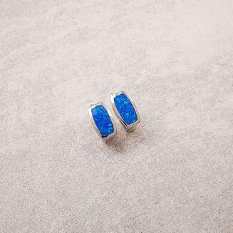 Kolczyki z prostokątnym opalem - 5